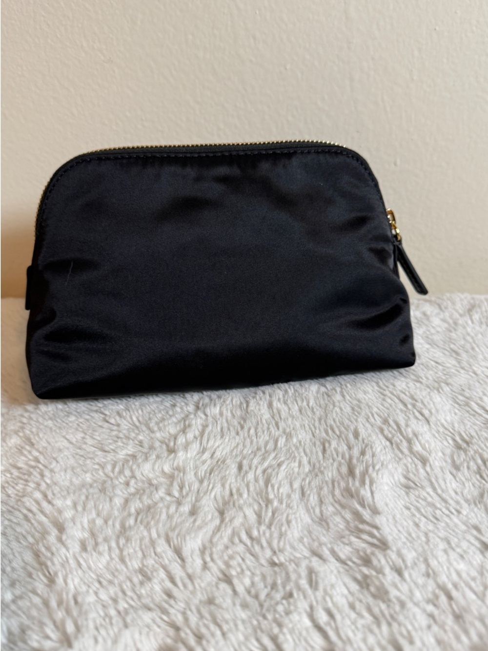 Versace Black Nylon Cosmetic Pouch with Gold Zipper - Picture 2 of 5